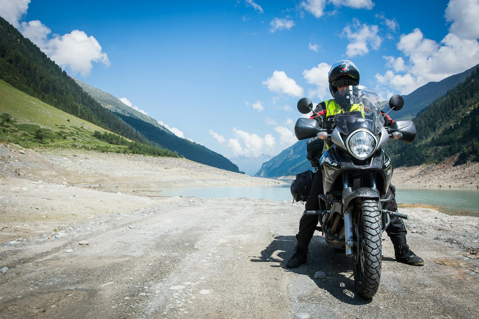 man riding motorcycle